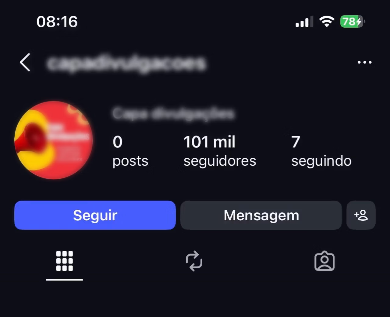 Print perfil com muitos seguidores