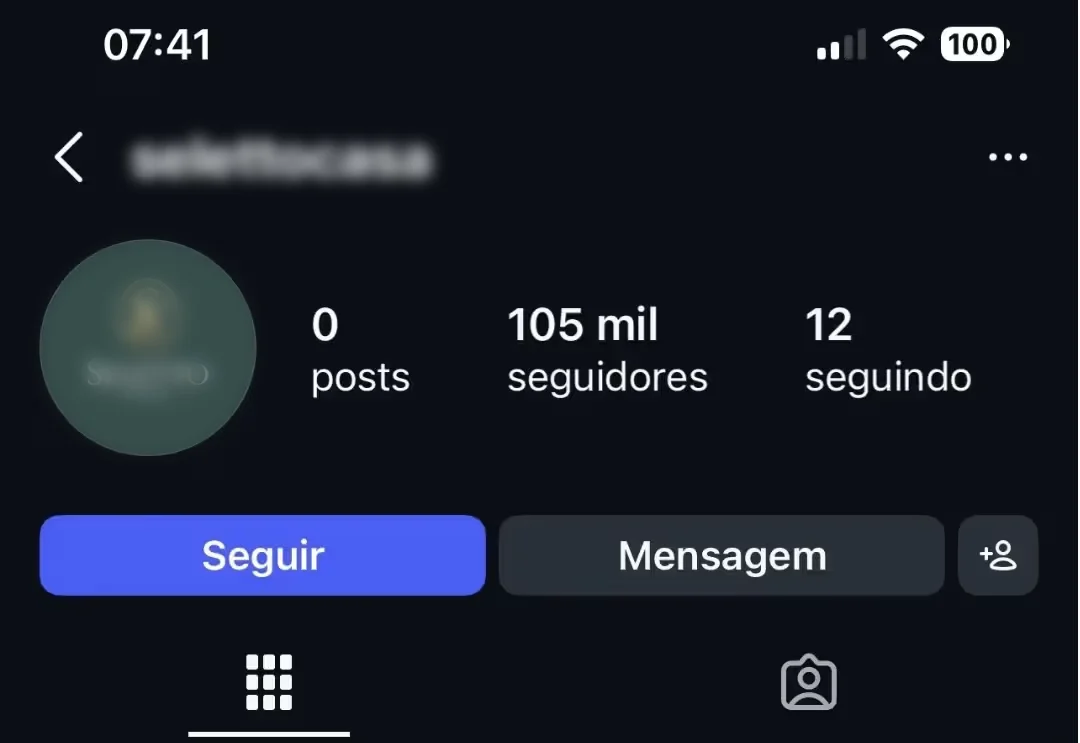 Print perfil com muitos seguidores